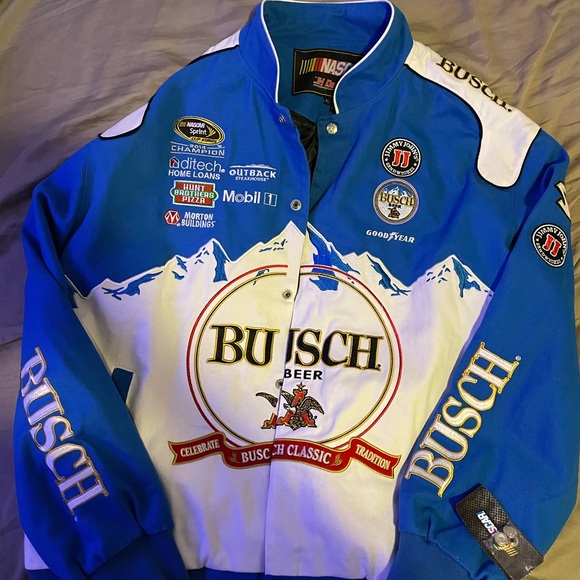Nascar Accessories Vintage Nascar Busch Beer Jacket With Original